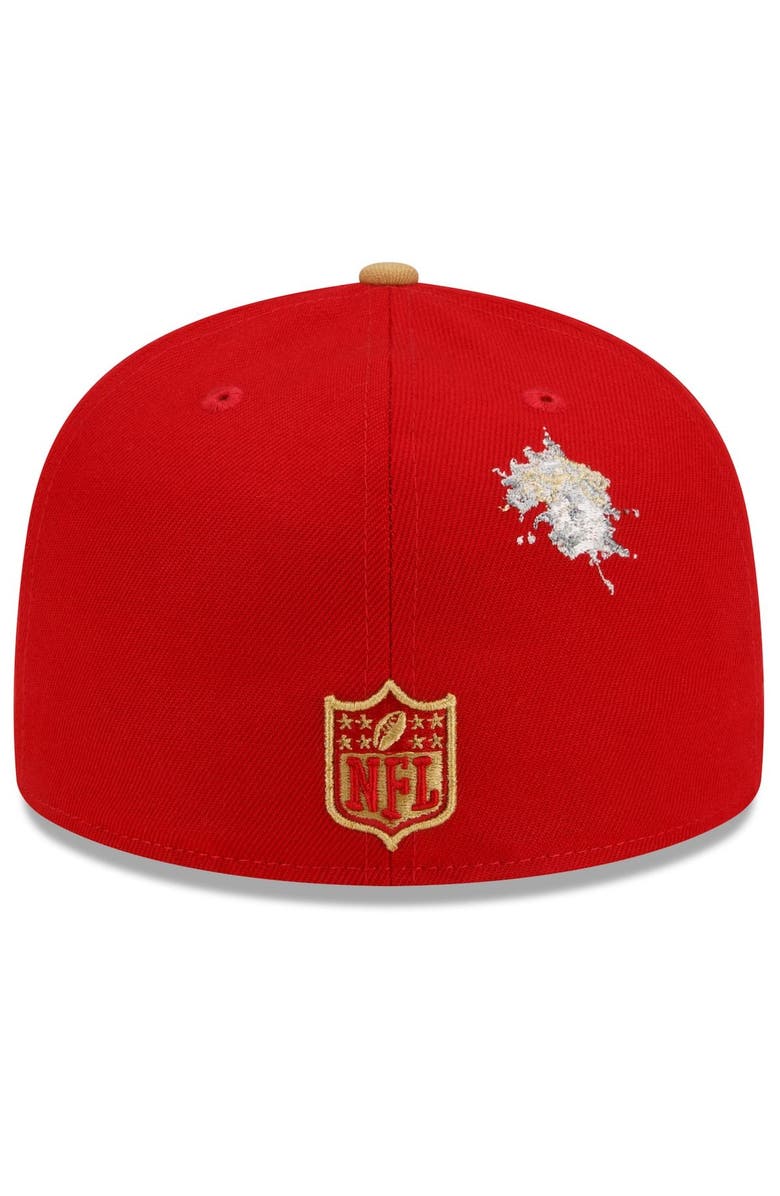 New Era x Staple Men's New Era Scarlet/Gold San Francisco 49ers NFL x Staple Collection 59FIFTY Fitted Hat, Alternate, color, Scarlet