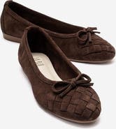 Forever & Always Shoes Nopos Leather Cap Toe Ballet Flat