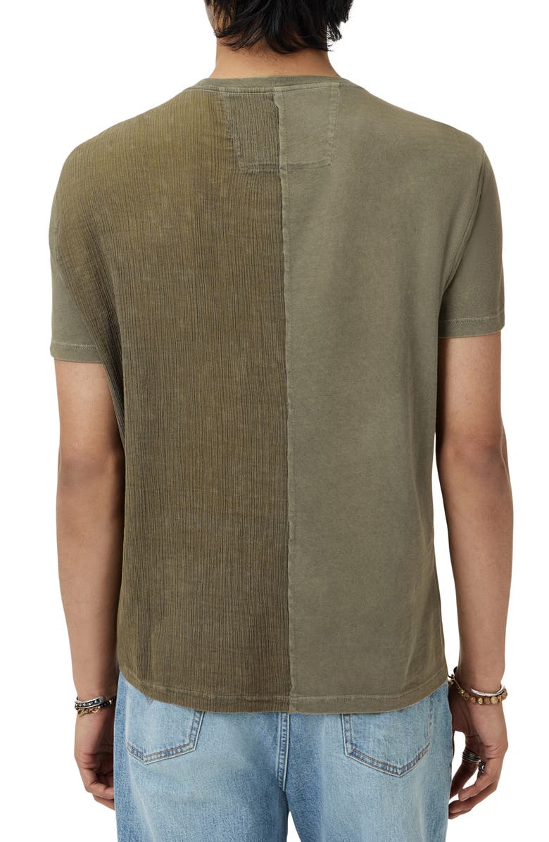 John Varvatos Snake Embroidered Organic Cotton T-Shirt, Alternate, color, Lichen Green