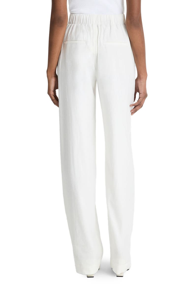 Joan High Rise Linen Blend Pull-On Pants, Alternate, color, OFF WHITE