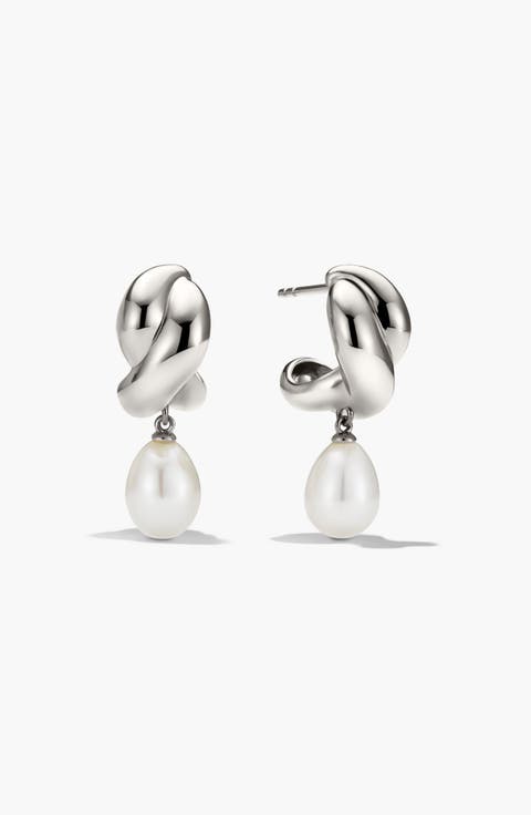 Dôme Brioche Pearl Drop Earring