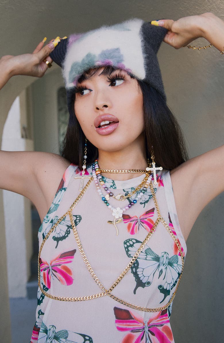 VIDAKUSH Curb Chain Bikini Body Jewelry, Alternate, color, Silver