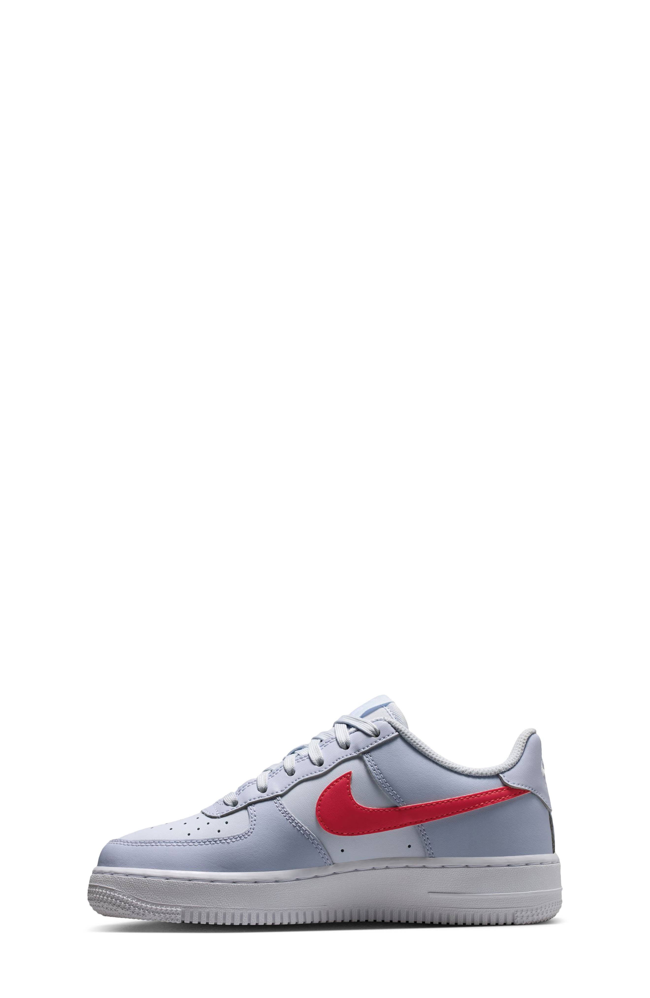 Kids' Air Force 1 JES Sneaker, Alternate, color, GREY/ PINK/ GHOST/ WHITE