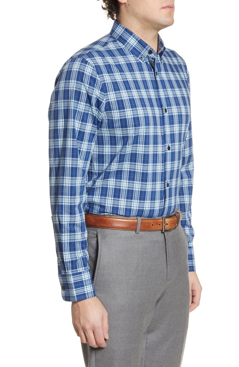 NORDSTROM MEN'S SHOP Tech-Smart Regular Fit Walter Plaid Button-Down Shirt, Alternate, color, 
