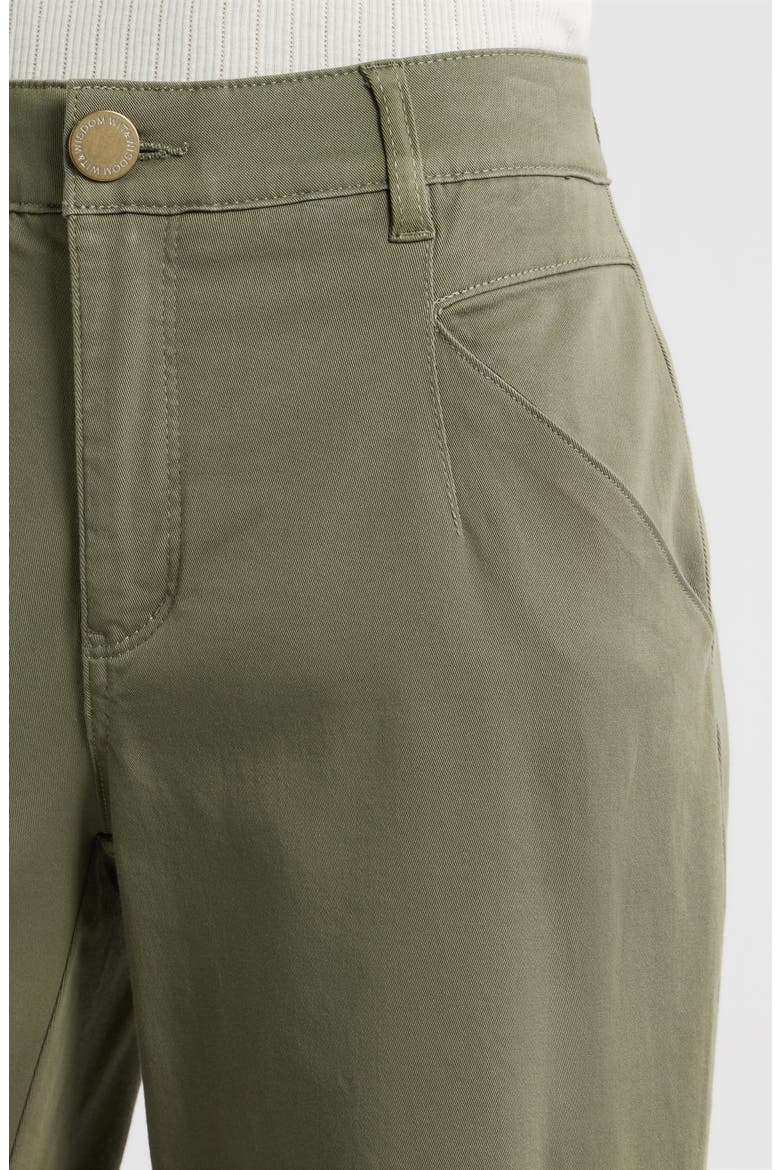 Wyatt Skyrise Crop Wide Leg Twill Pants, Alternate, color, LILY PAD