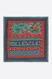 Bimba y Lola Ikat Floral Striped Scarf
