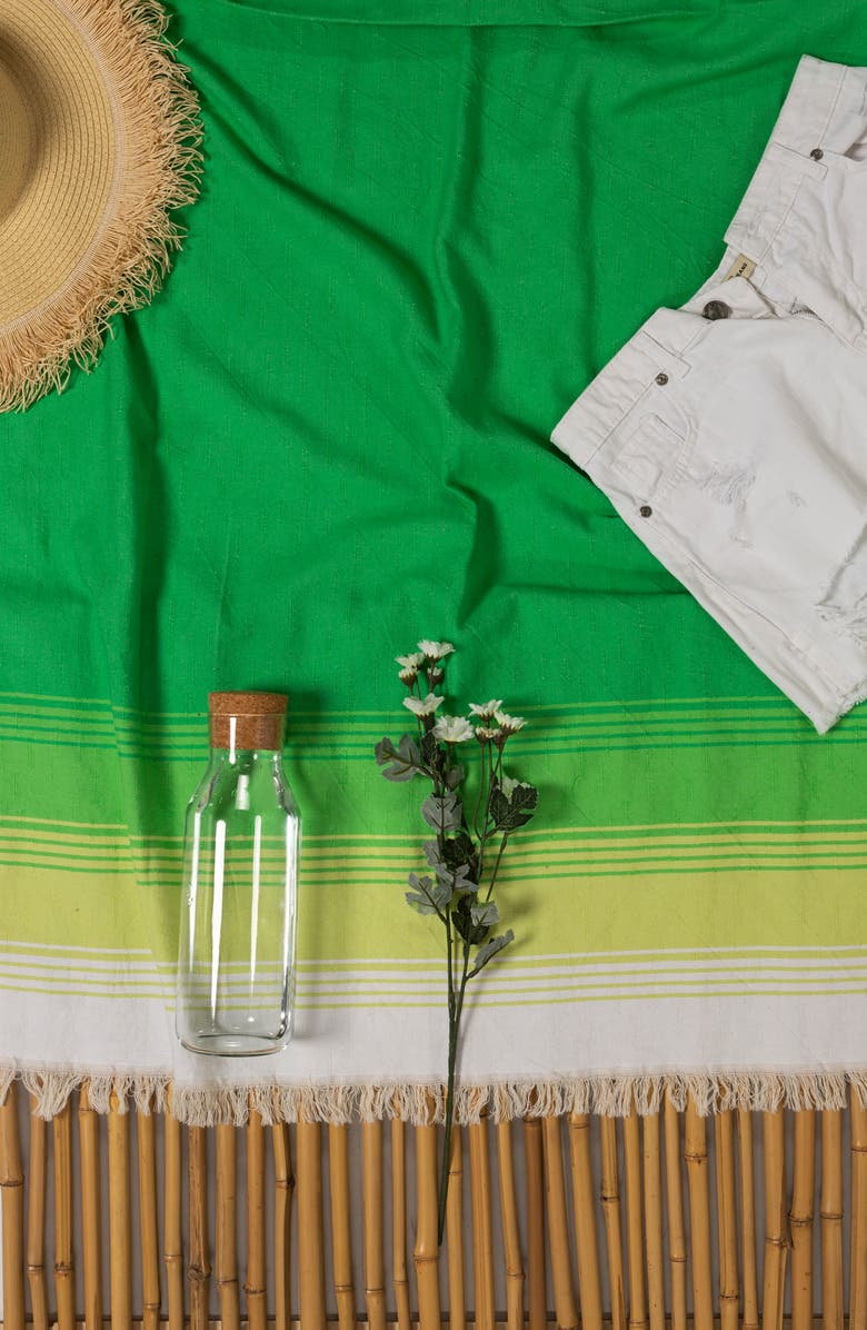 Mediterien Deep Reef Stripe Hand Loomed Cotton Beach Towel, Alternate, color, 