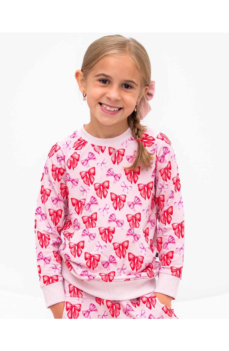 Lev Baby Catalina Bow Sweatshirt, Alternate, color, Pink