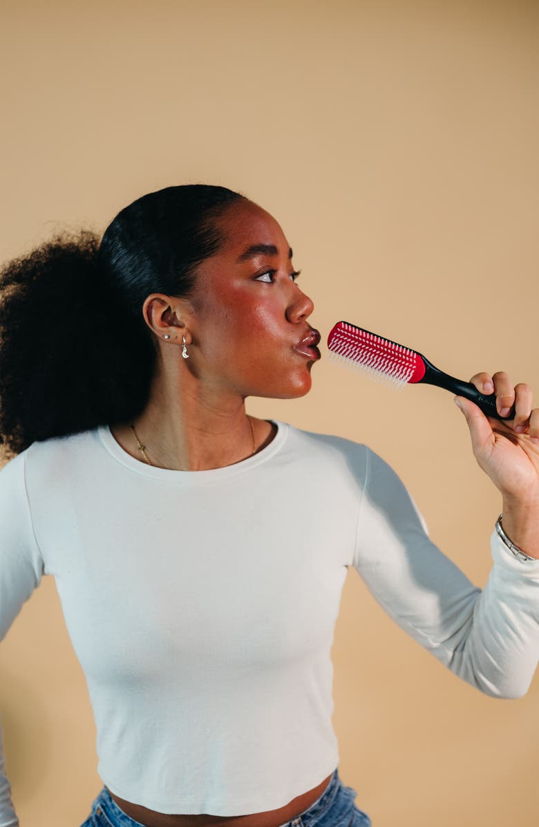 DENMAN D3 Original Styler 7 Row Brush, Alternate, color, Black And Red