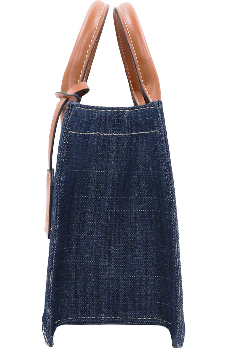 True Religion Modern Edge Denim Tote Bag, Alternate, color, Light Blue