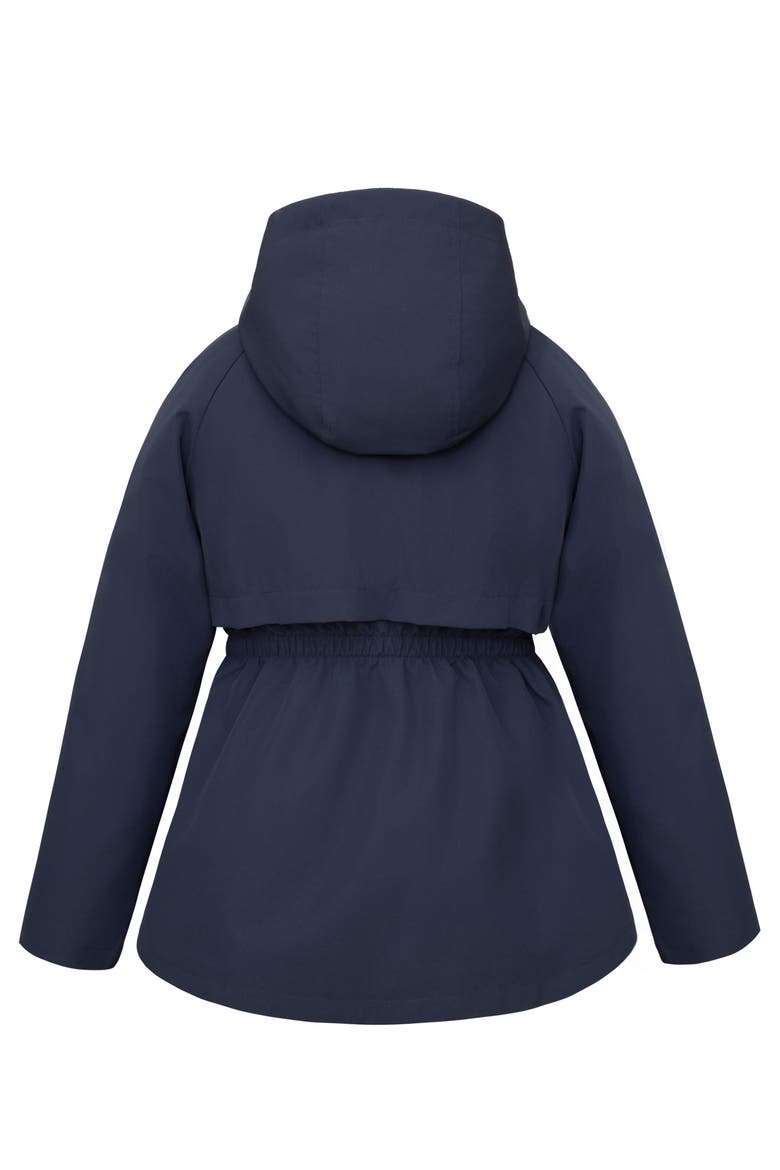 Kids' Trench Coat Hip-Length Hooded Jacket, Alternate, color, Navy