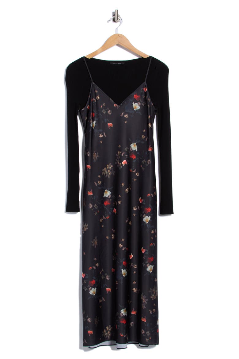 Hera Two-Piece Midi Dress, Main, color, KORA BLACK
