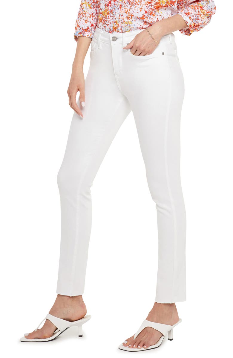 NYDJ Alina High Waist Raw Hem Skinny Jeans, Main, color, 