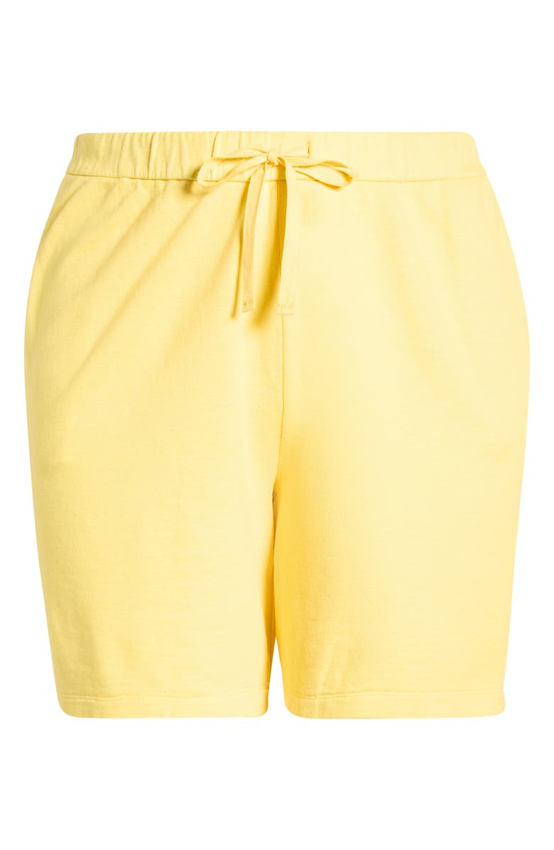 Eileen Fisher Organic Cotton French Terry Drawstring Shorts, Alternate, color,