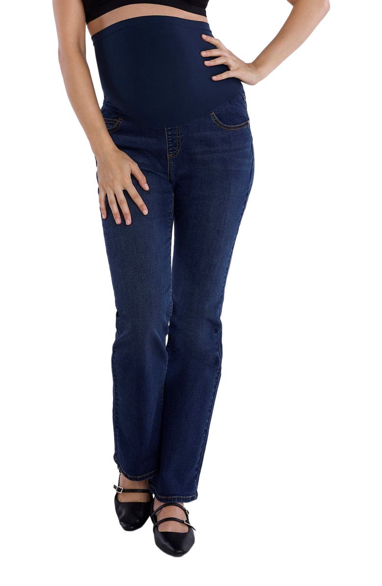 MOTHERHOOD MATERNITY Super Stretch Secret Fit Over The Belly Bootcut Jeans, Alternate, color, 