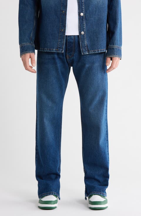 Zip Tab Detail Skate Jeans