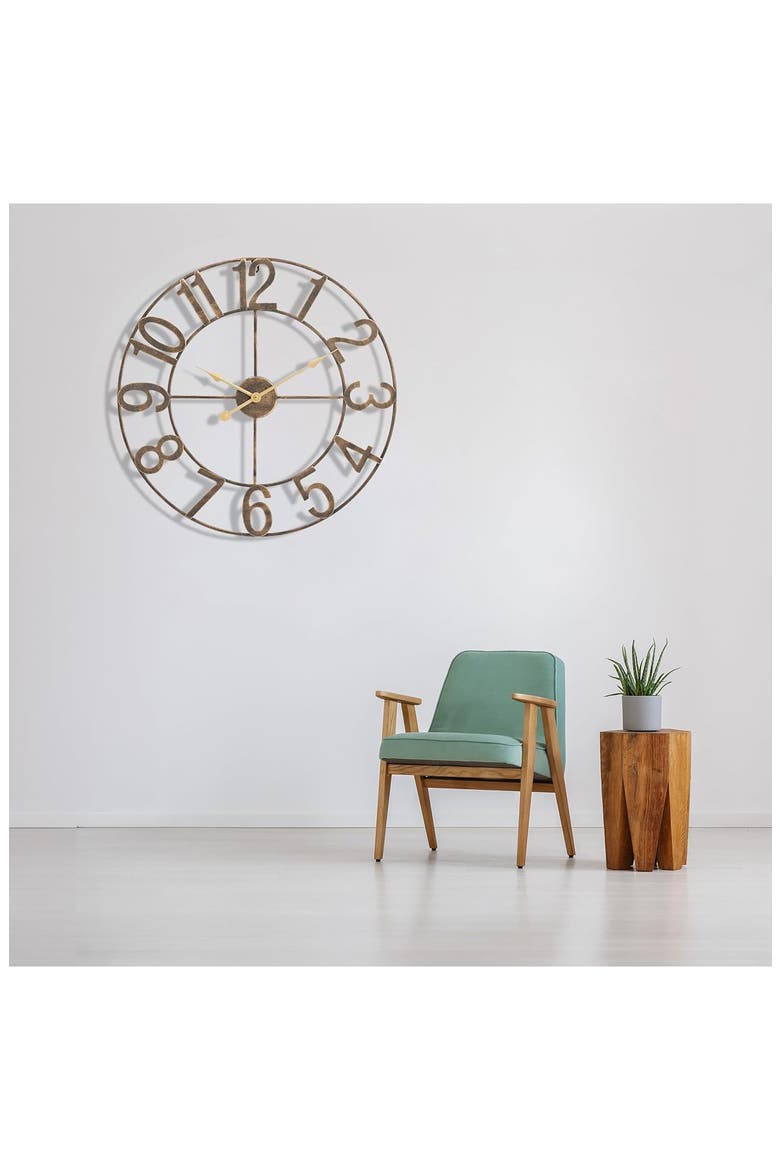 32 Inch Large Wall Clock, Alternate, color, BRONZE