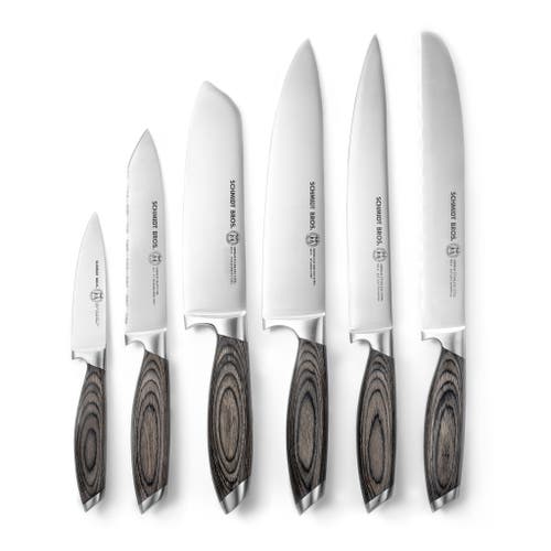 Schmidt Brothers Cutlery Bonded Ash 7-piece Knife Block Set In Gray