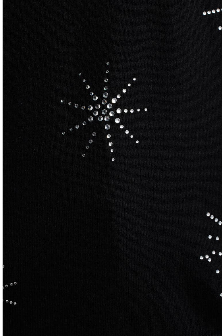 Starburst Embellished Crewneck Sweater, Alternate, color, ANNE BLACK