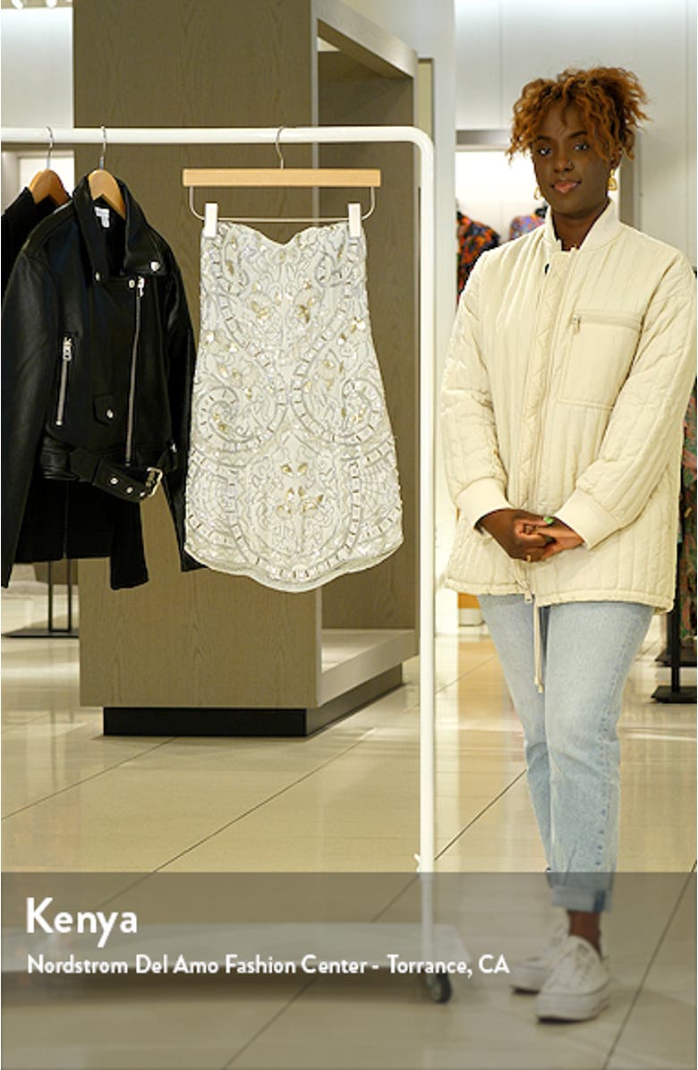 Embellished Scallop Hem Strapless Cocktail Minidress, sales video thumbnail