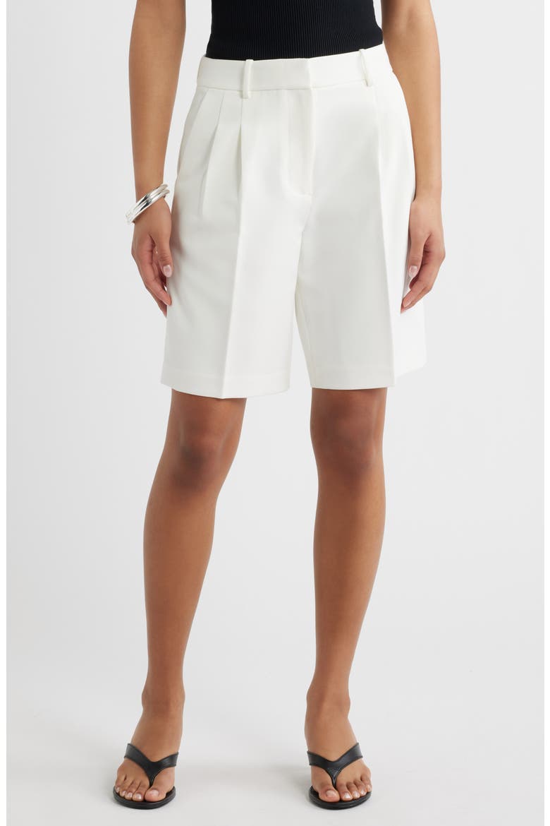 The Icon High Rise Bermuda Shorts, Main, color, IVORY