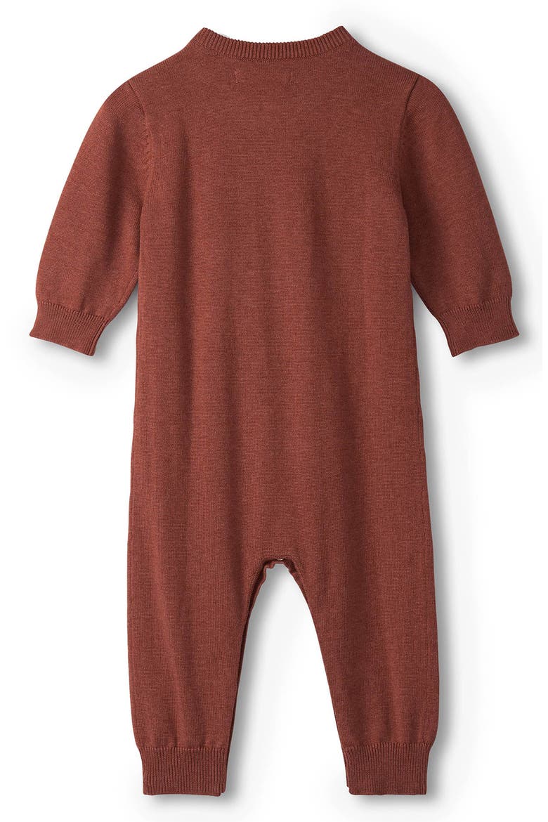 Sheriff Intarsia Cotton Sweater Romper, Alternate, color, KETCHUP