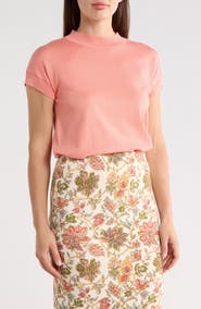 T Tahari Short Sleeve Crew Sweater