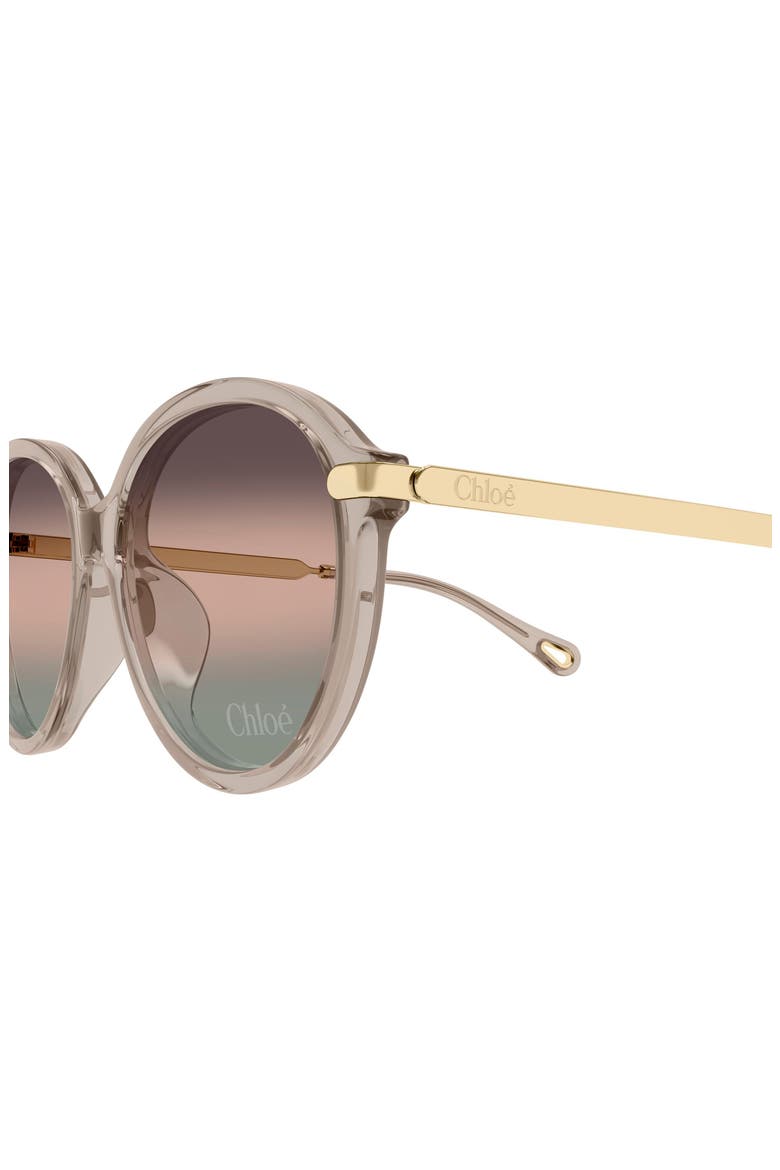 59mm Gradient Round Sunglasses, Alternate, color, BROWN