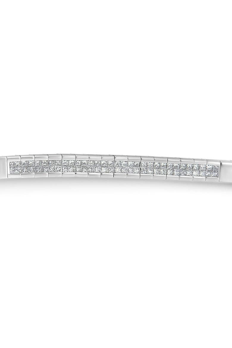 14K White Gold 1.00 cttw Princess Cut Diamond Bracelet, Alternate, color, White