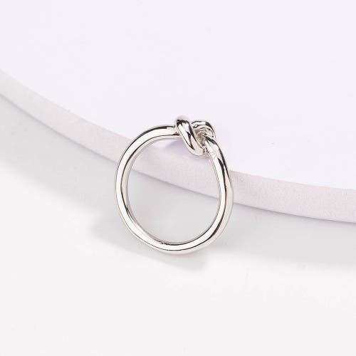 Hollywood Sensation Love Knot Ring Commitment Ring In Silver