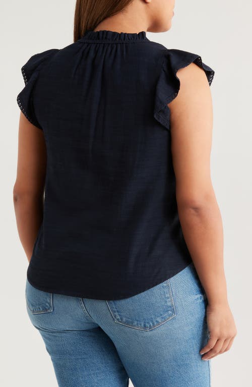 Wit & Wisdom Flutter Sleeve Jersey Top
