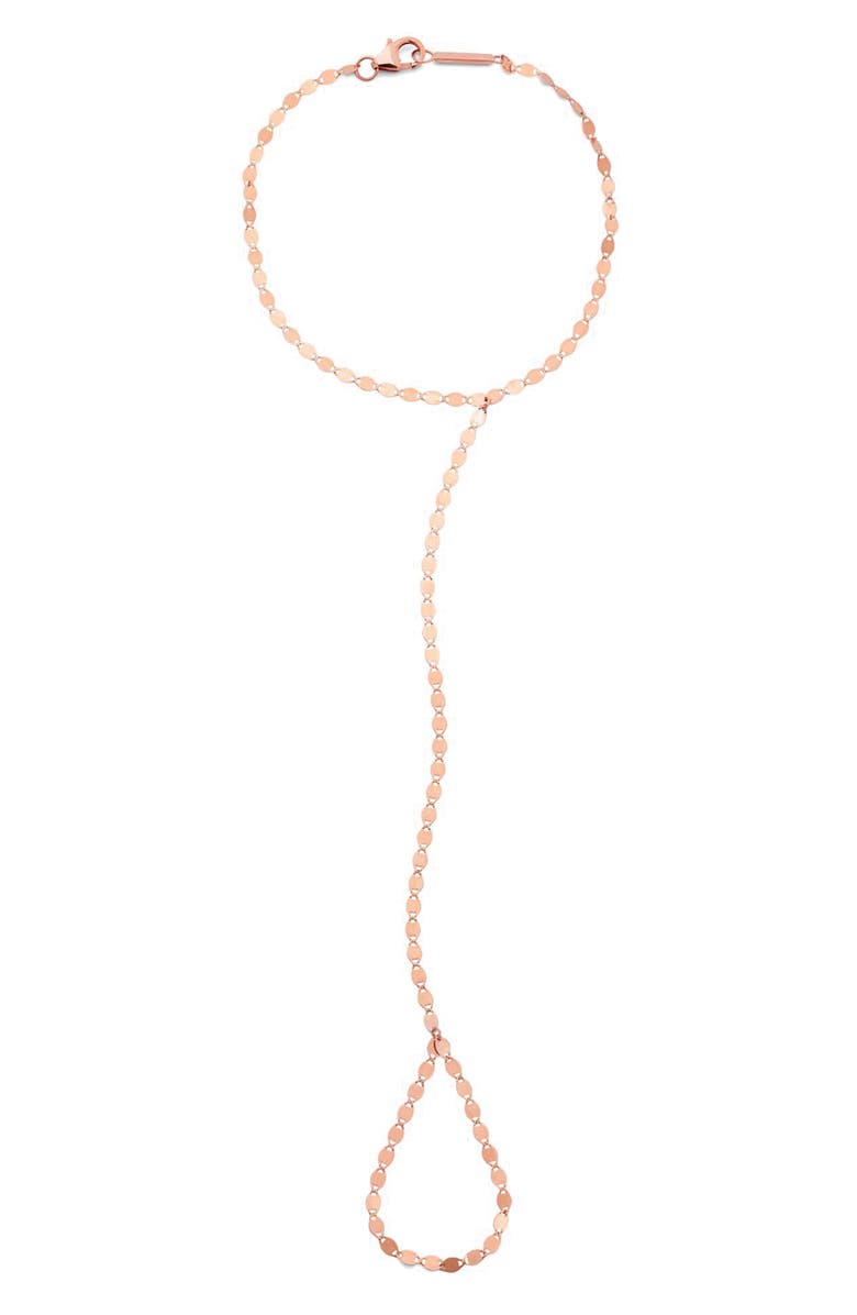 LANA Petite Nude Hand Chain, Main, color, Rose