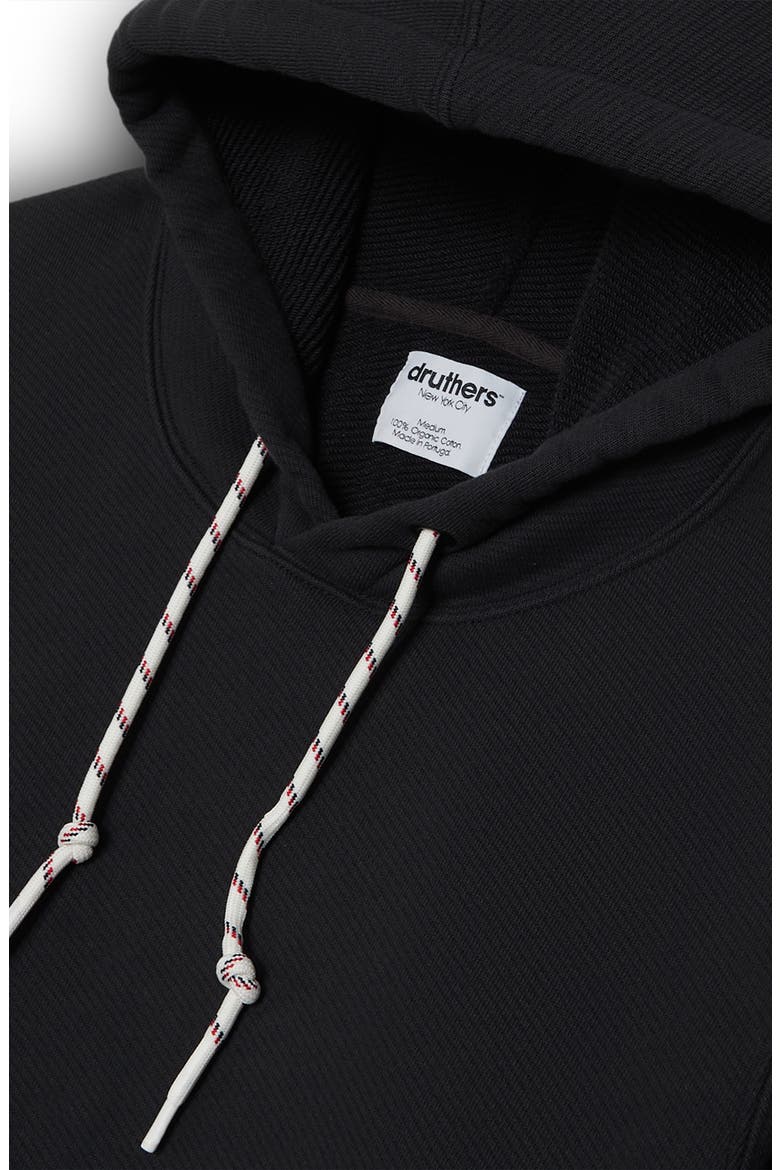 Organic Cotton 685 GSM French Terry Hooded Sweatshirt, Alternate, color, Caviar