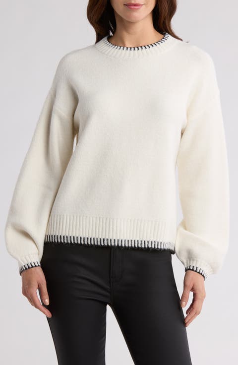 Whipstitched Crewneck Sweater