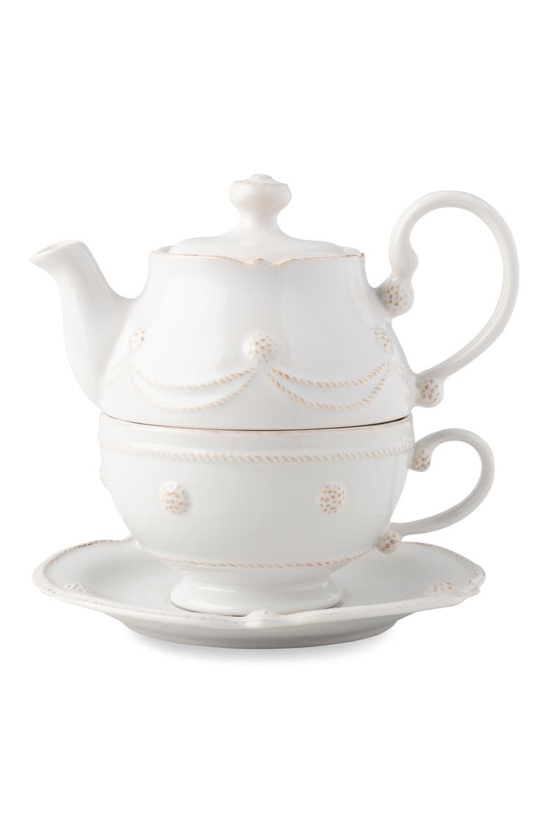 Berry & Thread Tea for One Set, Main, color, WHITEWASH