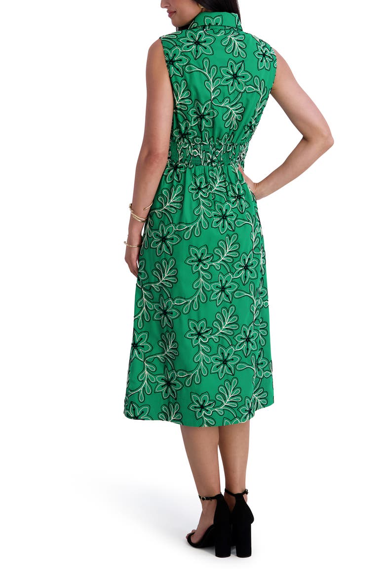 Embroidered Sleeveless Dress, Alternate, color, GREEN MULT