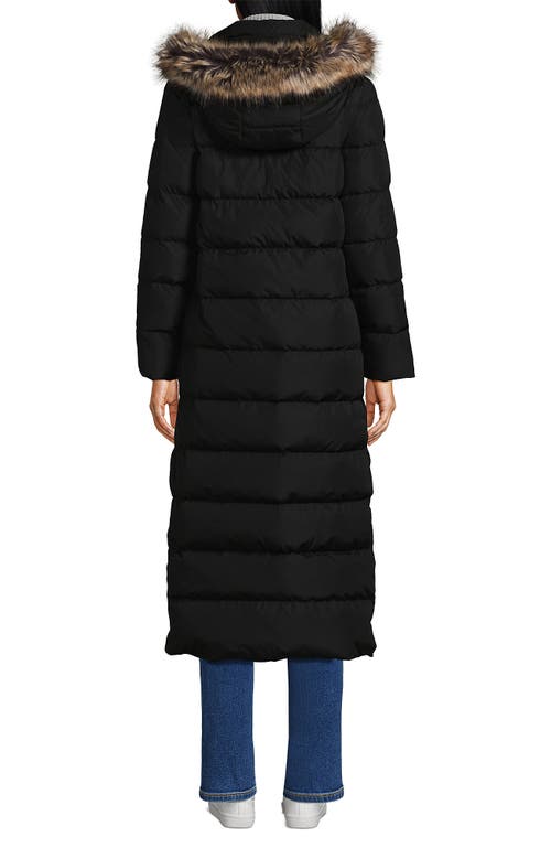 Lands' End Down Maxi Winter Coat In Black