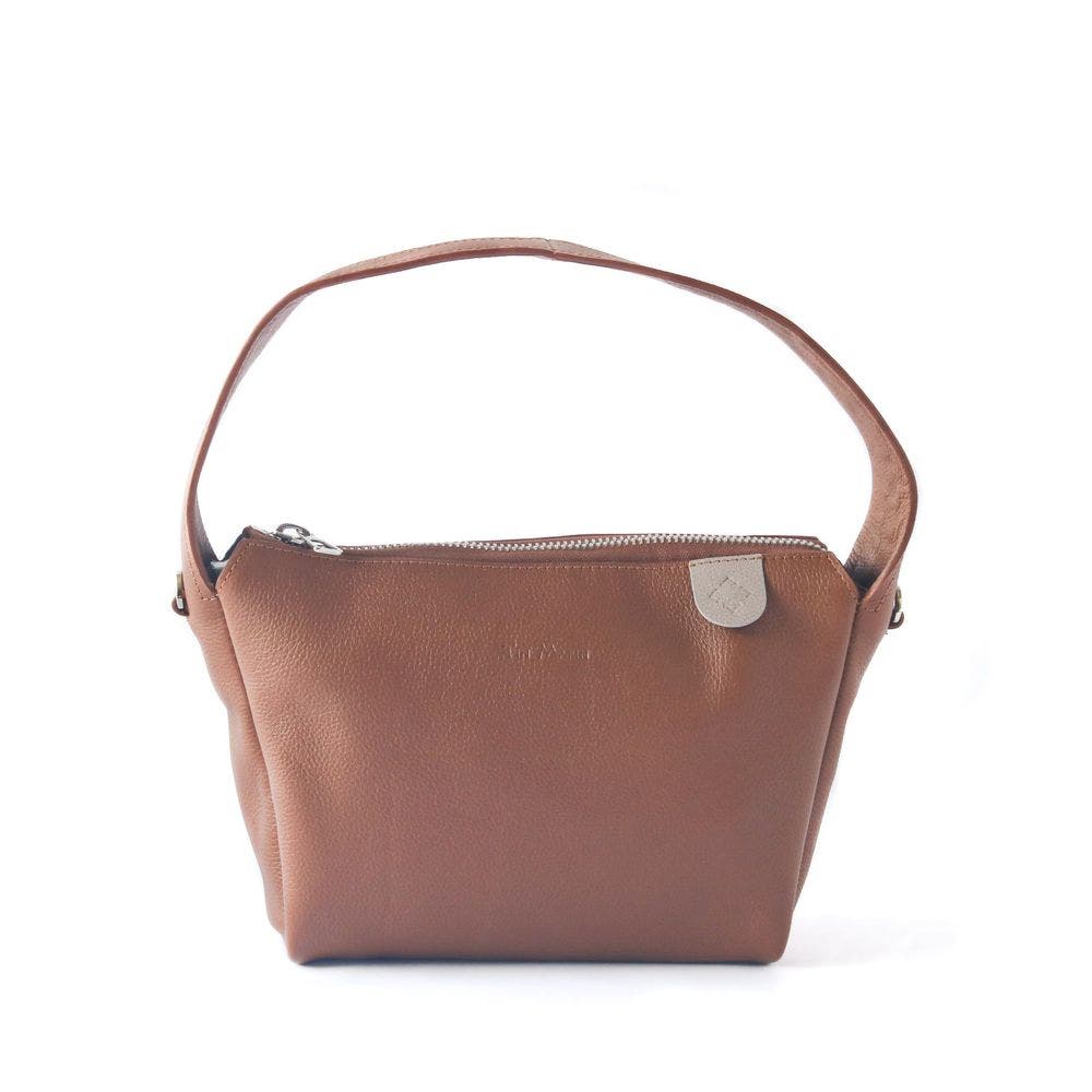 Maina Shoulder Leather Bag, Alternate, color, Tan