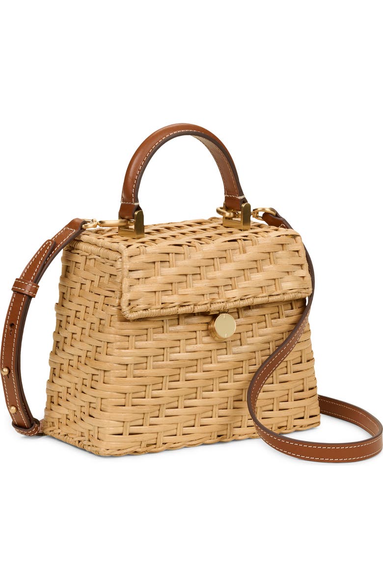 Cult Gaia Sybil Woven Rattan Top Handle Bag, Alternate, color,