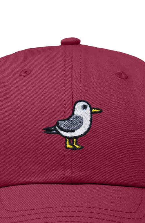 Dalix Seagull Embroidered Everyday Cap In Maroon