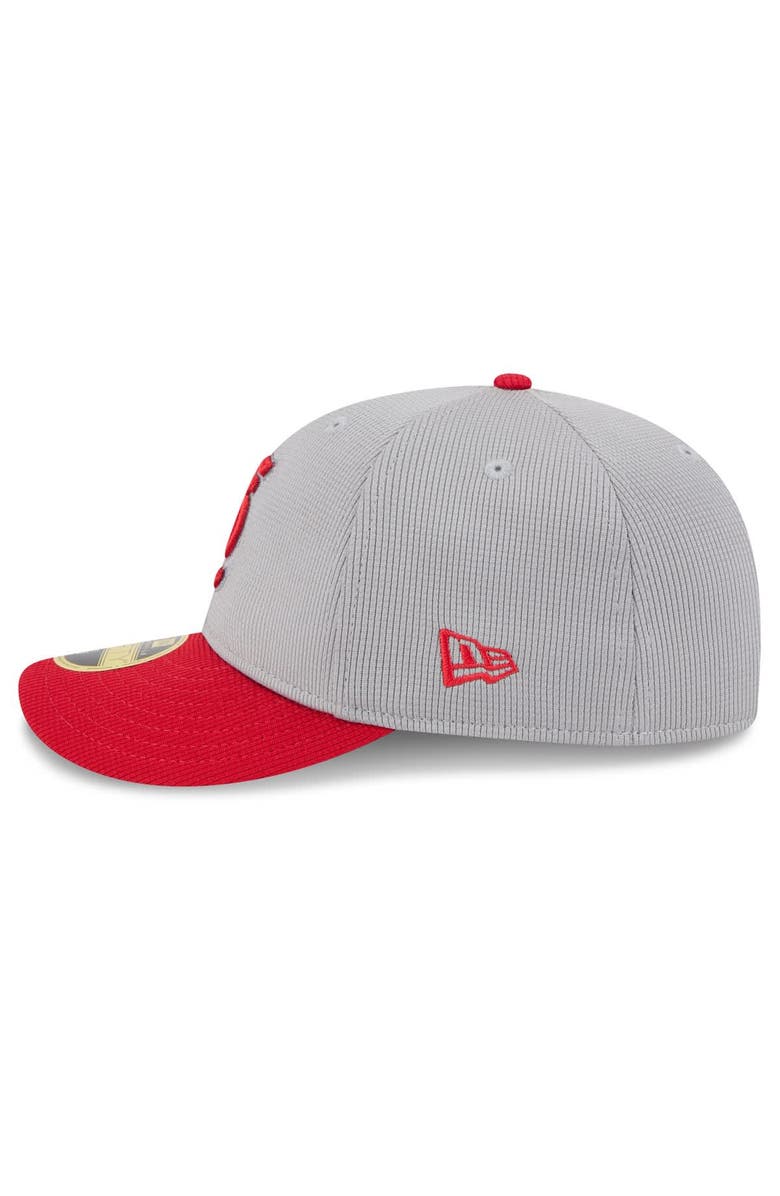New Era Men's New Era  Gray/Red St. Louis Cardinals 2025 Batting Practice Low Profile 59FIFTY Fitted Hat, Alternate, color, 