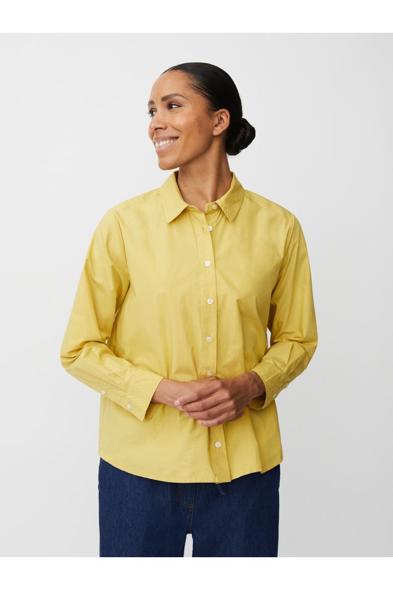 MaImma Long Sleeve Collared Shirt, Main, color, Golden Green