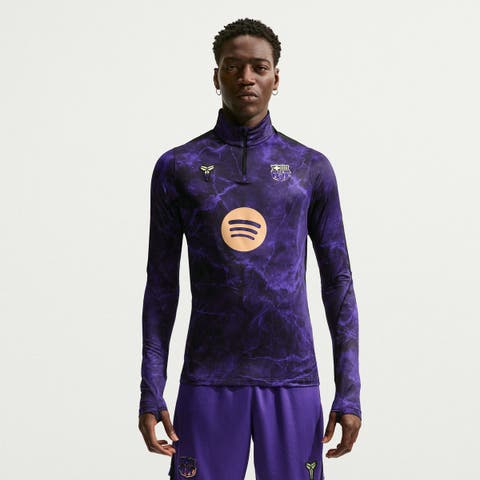 Men's Nike  Black Barcelona 2026/27 Away Strike Drill Dri-FIT Quarter-Zip Top