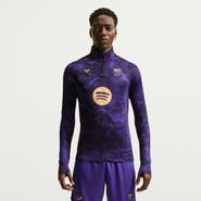 Nike Men's Nike Black Barcelona 2026/27 Away Strike Drill Dri-FIT Quarter-Zip Top