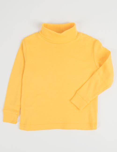 Leveret Kids Turtleneck, 100% Cotton, Solid Colors In Yellow
