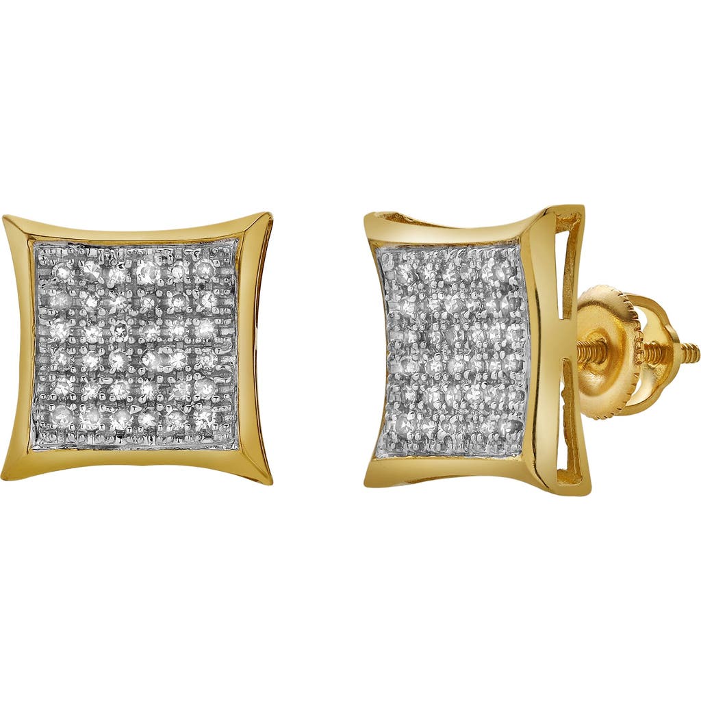 Luvmyjewelry Despertar 10k Yellow Gold Diamond Unisex Earrings In 10k Yellow Gold