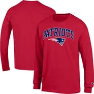 Champion Men's Champion Red New England Patriots Arch Over Logo Long Sleeve T-Shirt
