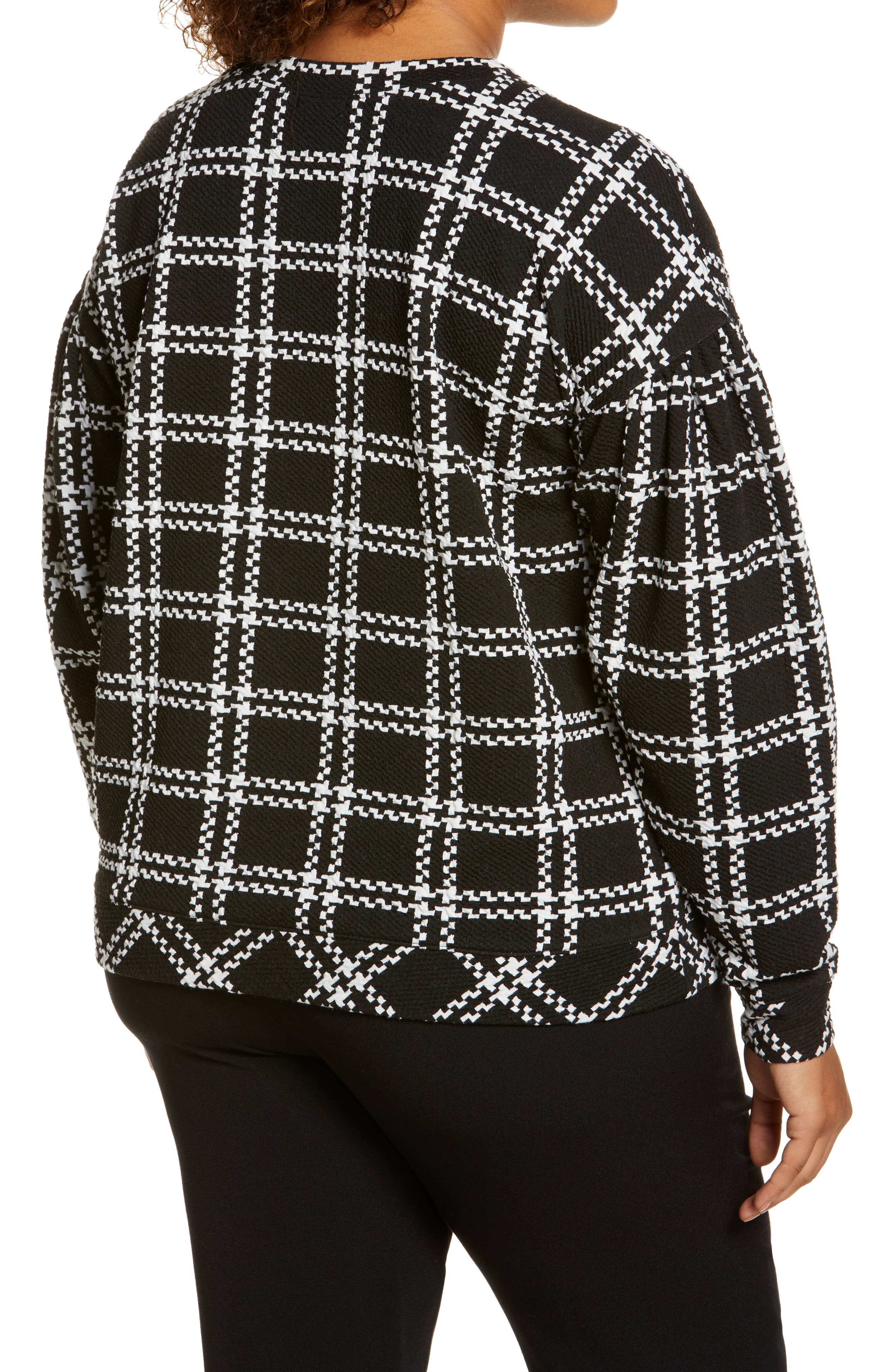 Halogen® Pattern Detail Sweatshirt (Women) | Nordstrom