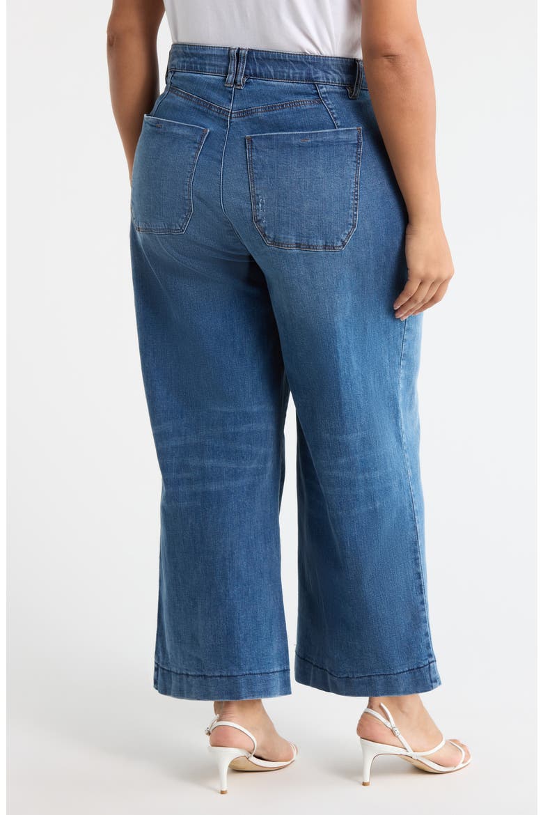 Wyatt Skyrise High Waist Ankle Wide Leg Jeans, Alternate, color, MID BLUE ARTISANAL