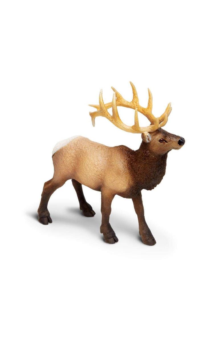 Safari Ltd. Elk Bull Kids Toy Figure, Alternate, color, NO COLOR